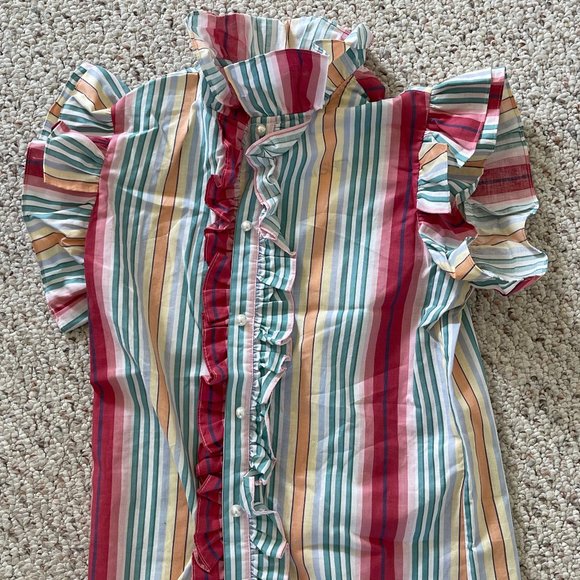 NWT Batsheva Ruffle Pant and Matching Claude Blouse - Picture 4 of 7